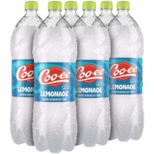 Coo-ee Fizzy Lemonade Flavoured Soft Drink 6X2Lt