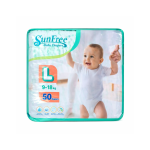 Sunfree Baby Diapers Large 50s