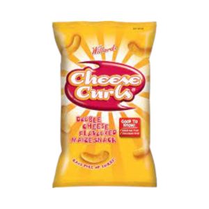 Willards Cheese Curls Maize Snack 150Gr