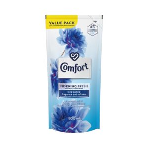 Comfort Concentrated Fabric Softener Refill Pouch Morning Fresh 800Ml