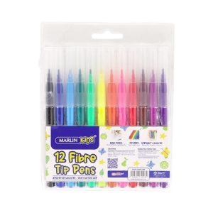 MARLIN KIDS FIBRE T/P PENS 12S