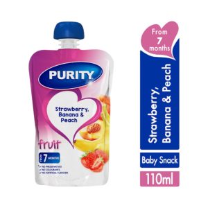 Purity Pouch Pear, Banana And Stawberry 110Ml