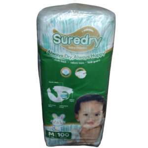 Suredry Diapers Medium 100s