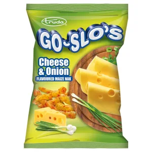 Truda Go-Slo’s Cheese And Onion Flavoured Maize Nak 100gr