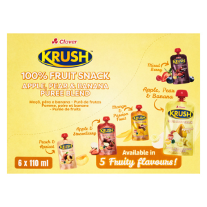 Clover Krush Apple Pear & Banana Puree Blend 6 x 110ml